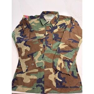 Gibraltar Combat Coat US Army Small Camo Good Woodland BDU Military Jacket